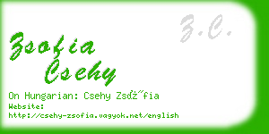 zsofia csehy business card